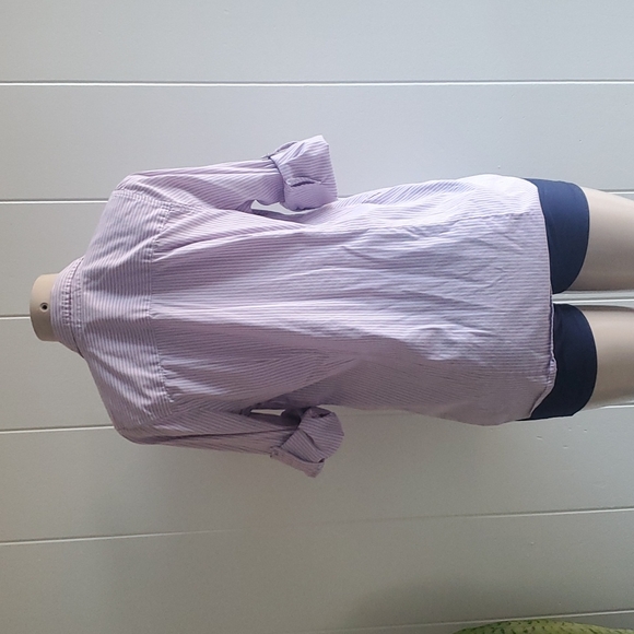 MOTHERHOOD MATERNITY STRIPE LAVENDER SIZE MEDIUM - Picture 3 of 7